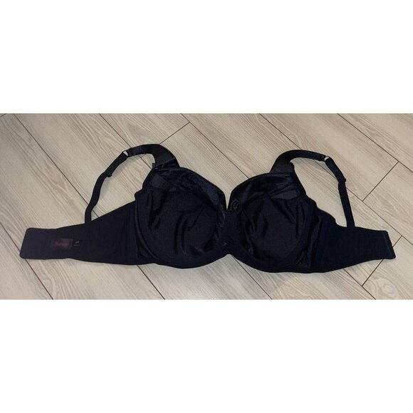Frederick's of Hollywood Va Va Voom Satin Bra Padded UW Womens 40F Black New Nwt - Picture 5 of 6